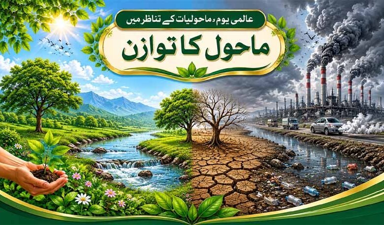 عالمی یوم۔ماحولیات کے تناظر میں ماحول کا توازن