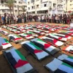 غزہ میں 112 شہدا کی سب سے بڑا اجتماعی نماز جنازہ